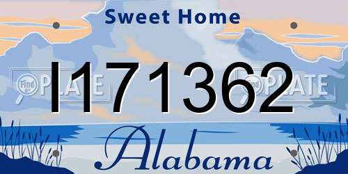 I171362 Alabama License Plate