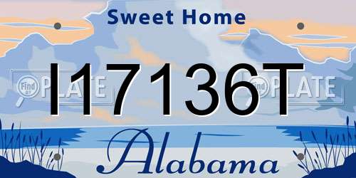 I17136T Alabama License Plate