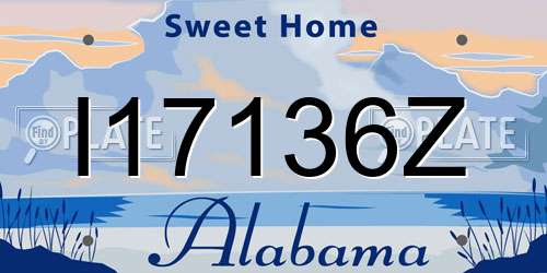 I17136Z Alabama License Plate