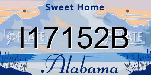 I17152B Alabama License Plate