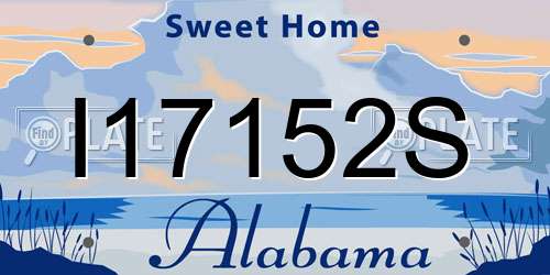 I17152S Alabama License Plate