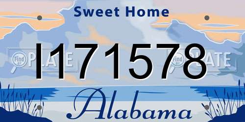 I171578 Alabama License Plate