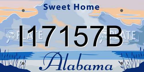 I17157B Alabama License Plate