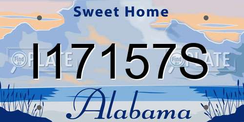 I17157S Alabama License Plate