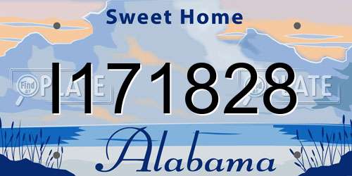 I171828 Alabama License Plate