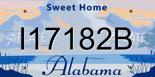 I17182B Alabama License Plate