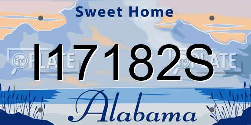 I17182S Alabama License Plate