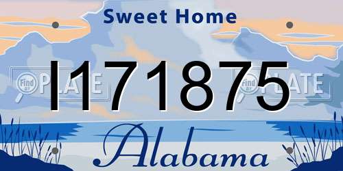 I171875 Alabama License Plate
