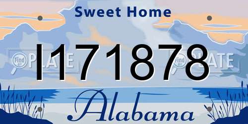 I171878 Alabama License Plate