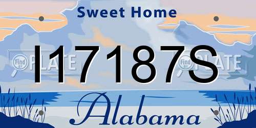 I17187S Alabama License Plate