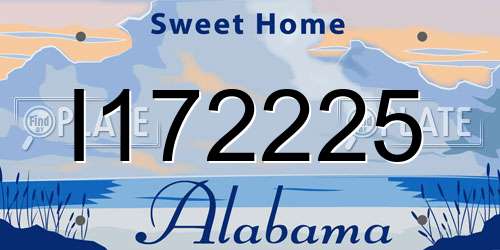 I172225 Alabama License Plate