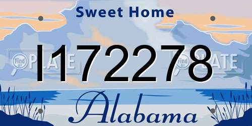 I172278 Alabama License Plate
