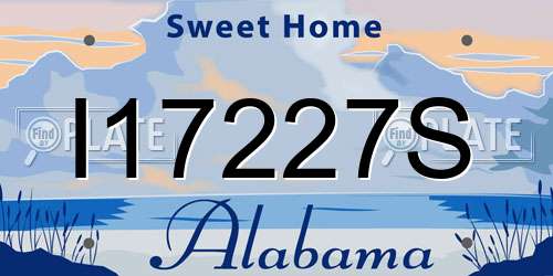 I17227S Alabama License Plate