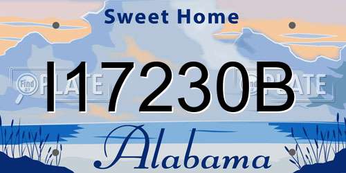 I17230B Alabama License Plate