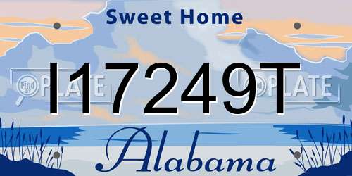 I17249T Alabama License Plate