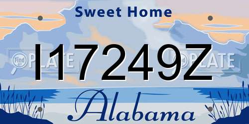 I17249Z Alabama License Plate