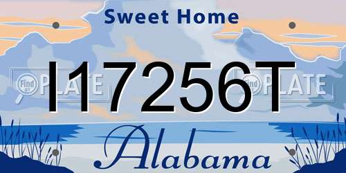 I17256T Alabama License Plate