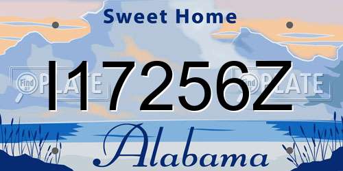 I17256Z Alabama License Plate
