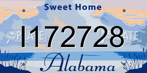 I172728 Alabama License Plate