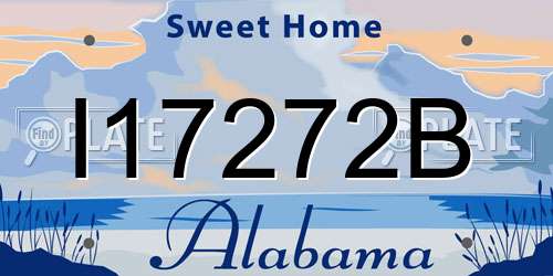 I17272B Alabama License Plate