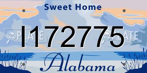 I172775 Alabama License Plate