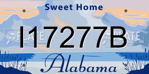 I17277B Alabama License Plate