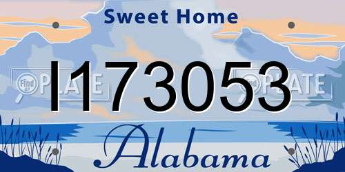 I173053 Alabama License Plate