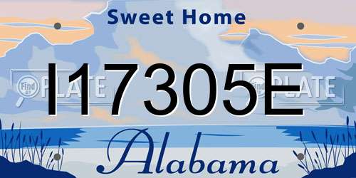 I17305E Alabama License Plate