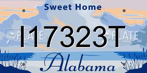 I17323T Alabama License Plate