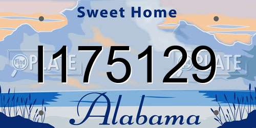 I175129 Alabama License Plate