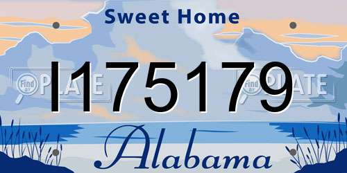 I175179 Alabama License Plate