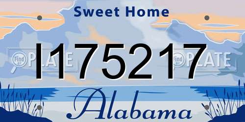 I175217 Alabama License Plate