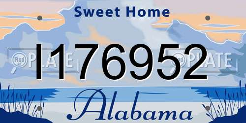 I176952 Alabama License Plate