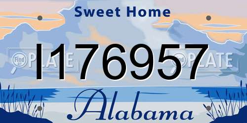 I176957 Alabama License Plate