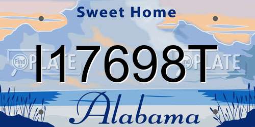 I17698T Alabama License Plate