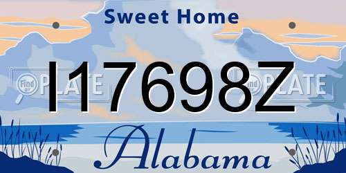 I17698Z Alabama License Plate