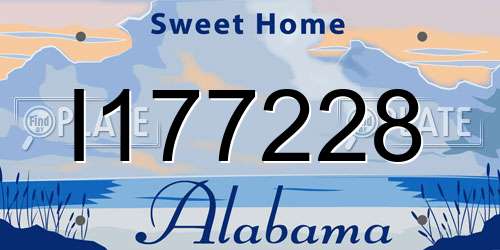 I177228 Alabama License Plate