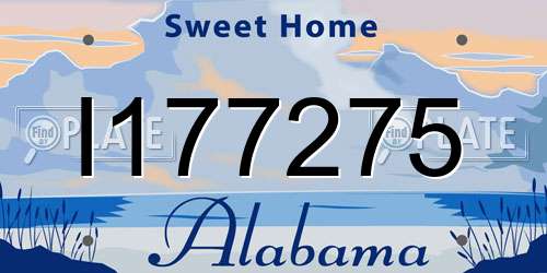 I177275 Alabama License Plate
