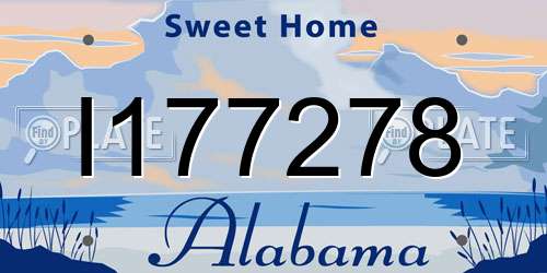 I177278 Alabama License Plate