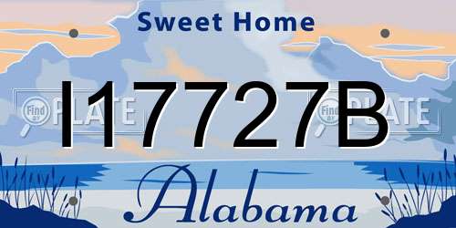 I17727B Alabama License Plate