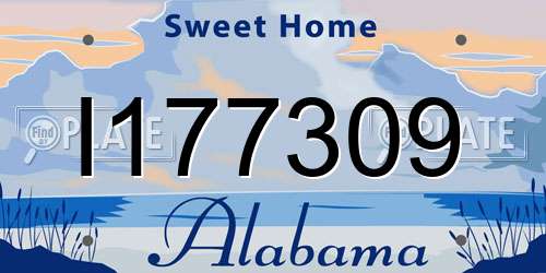 I177309 Alabama License Plate
