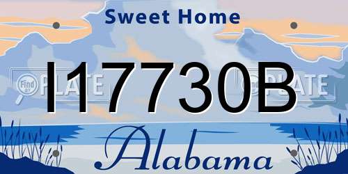 I17730B Alabama License Plate