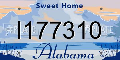 I177310 Alabama License Plate