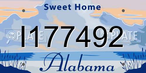 I177492 Alabama License Plate