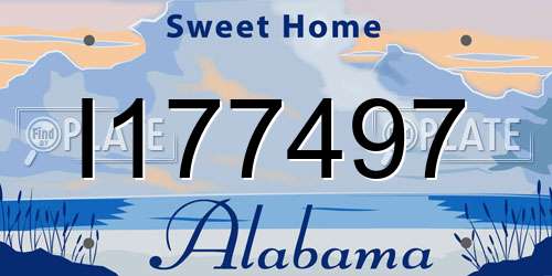 I177497 Alabama License Plate