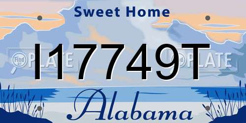 I17749T Alabama License Plate