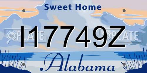I17749Z Alabama License Plate