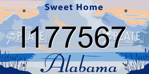 I177567 Alabama License Plate