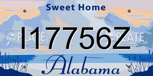I17756Z Alabama License Plate