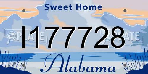 I177728 Alabama License Plate
